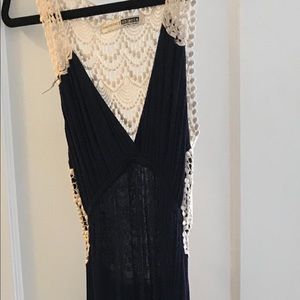 Blue navy dress with lace